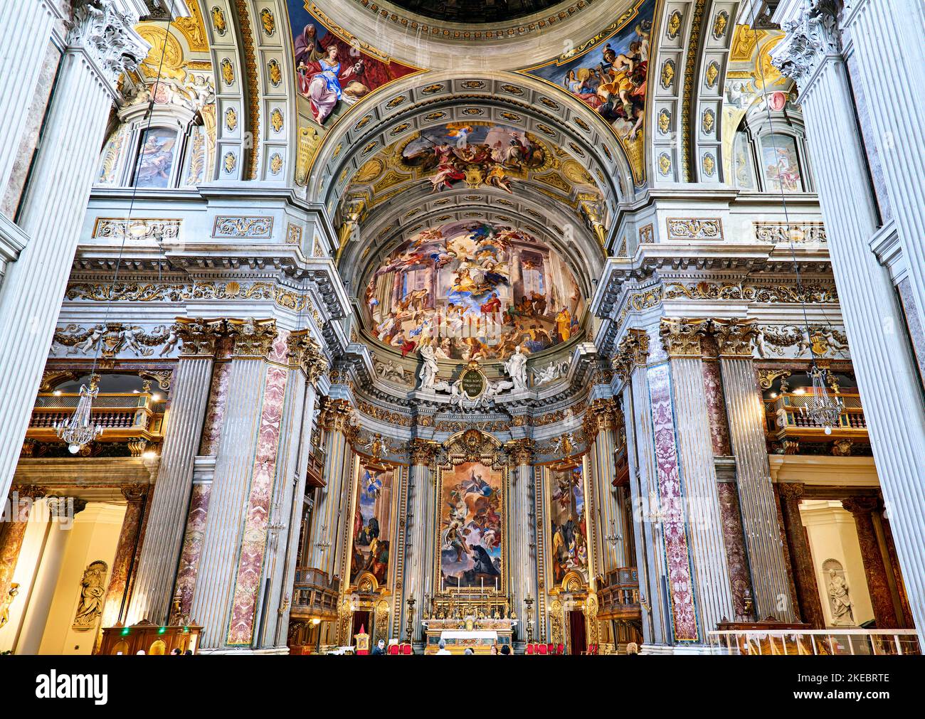Rome Lazio Italie. L'église Saint Ignace de Loyola au Campus Martius. Banque D'Images