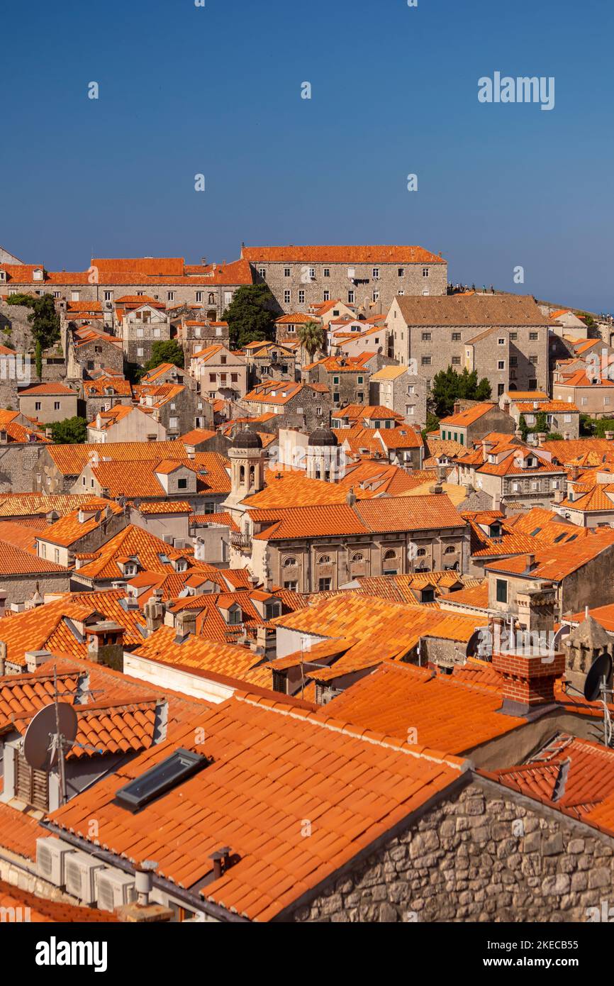 DUBROVNIK, CROATIE, EUROPE - la ville fortifiée de Dubrovnik sur la côte de la Dalmation. Banque D'Images