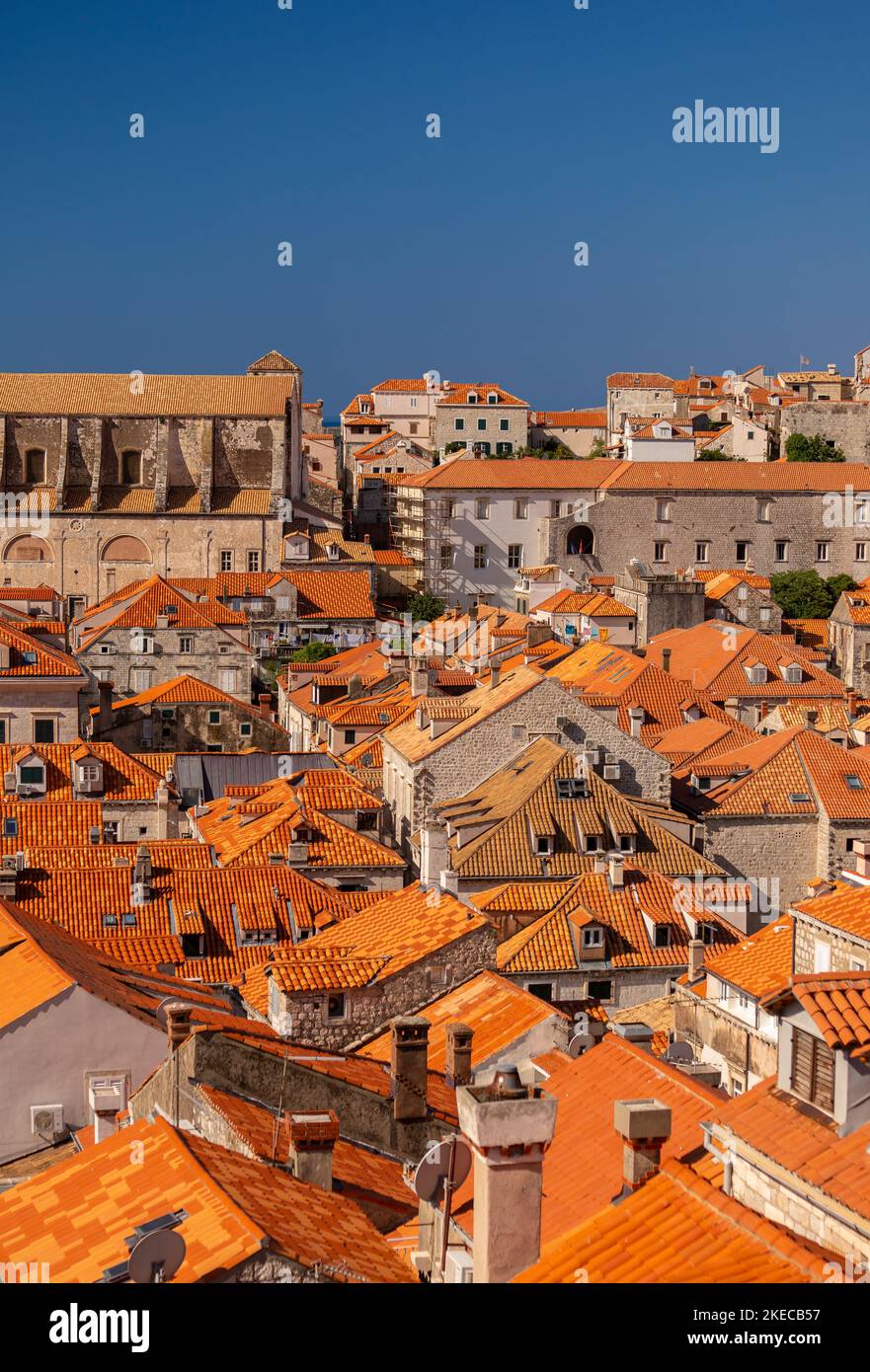 DUBROVNIK, CROATIE, EUROPE - la ville fortifiée de Dubrovnik sur la côte de la Dalmation. Banque D'Images