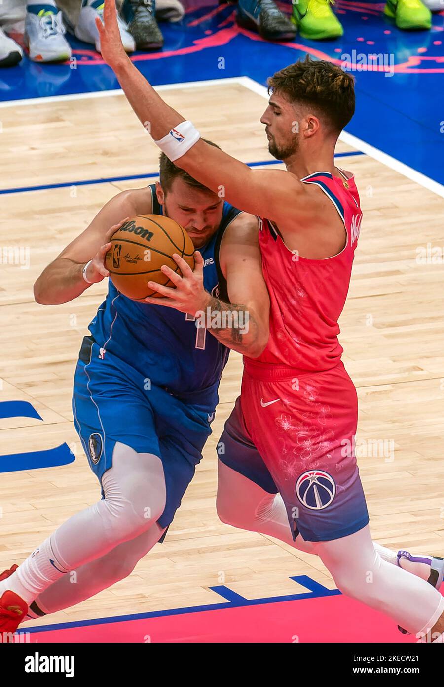 Match de basket-ball NBA entre les Washington Wizards et les Dallas Mavericks Banque D'Images