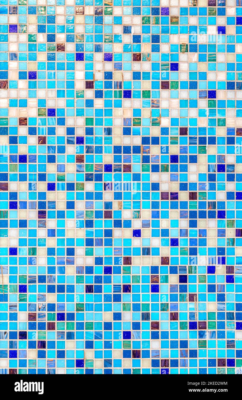 Arrière-plan des mosaïques en bleu et blanc Banque D'Images