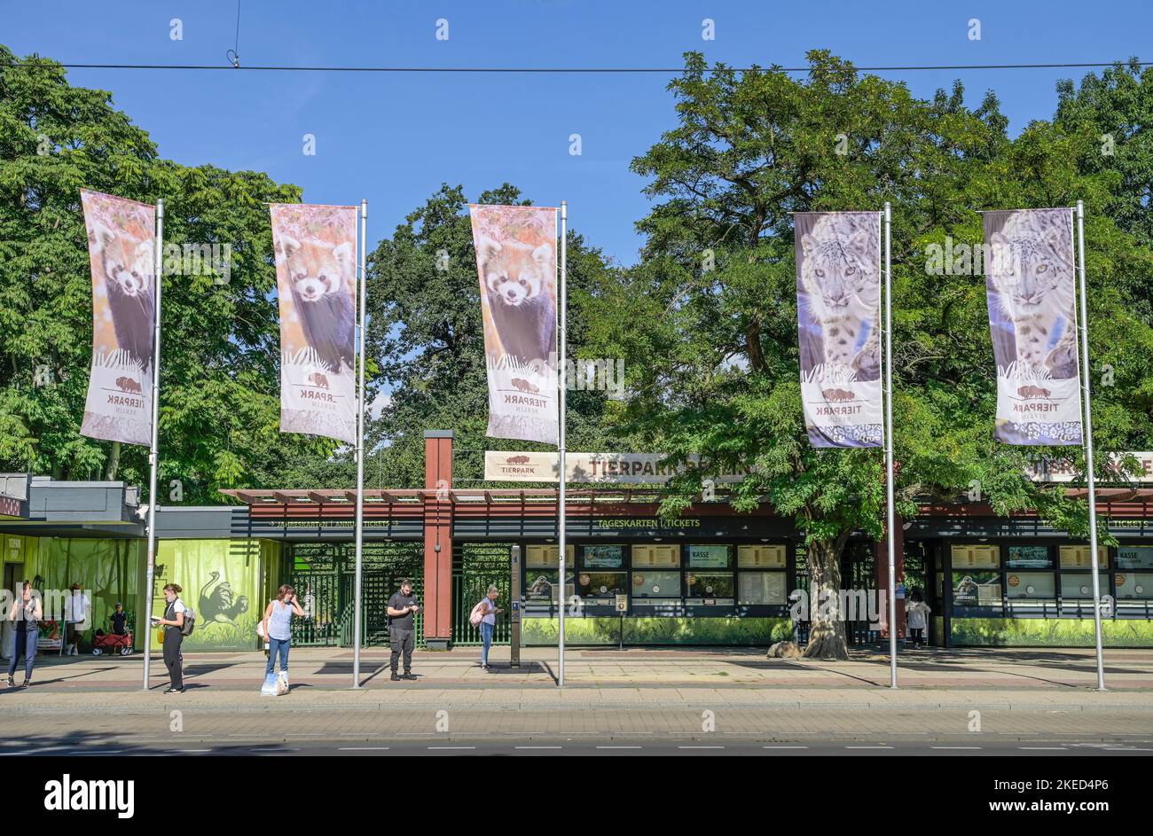 Eingang Tierpark Friedrichsfelde, Lichtenberg, Berlin, Allemagne Banque D'Images