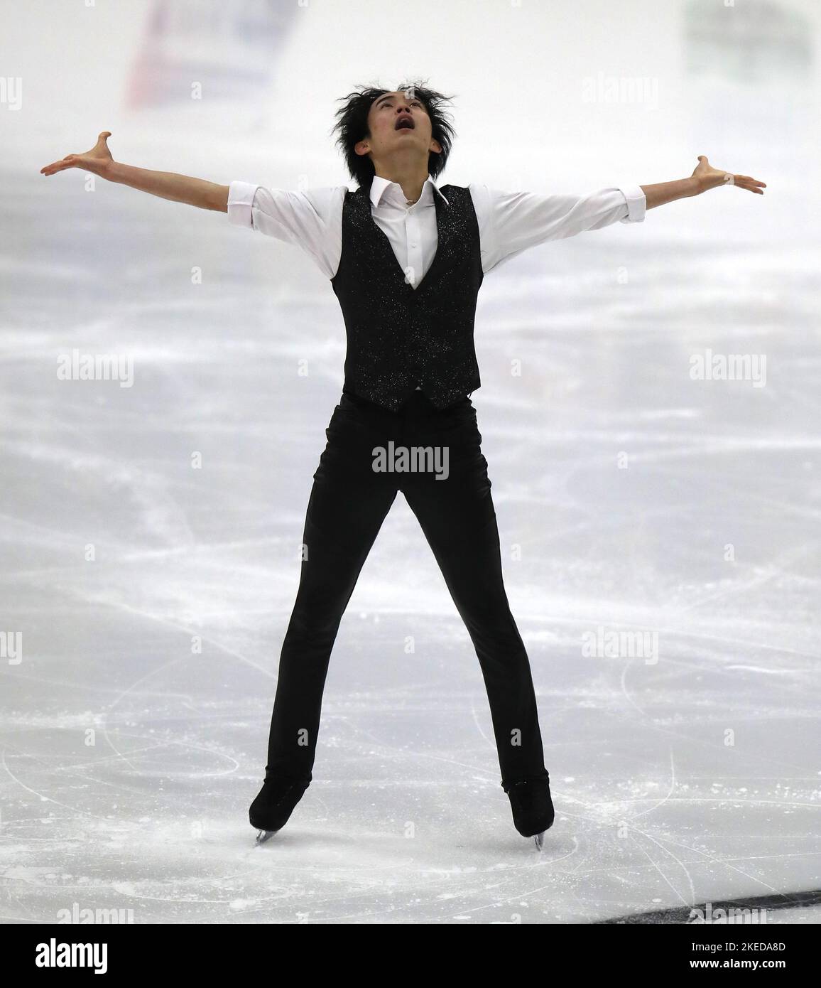 Koshiro Shimada du Japon pendant le programme court pour hommes lors du Grand Prix de patinage artistique 2022 de l'UIP à Ice Sheffield. Date de la photo: Vendredi 11 novembre 2022. Banque D'Images