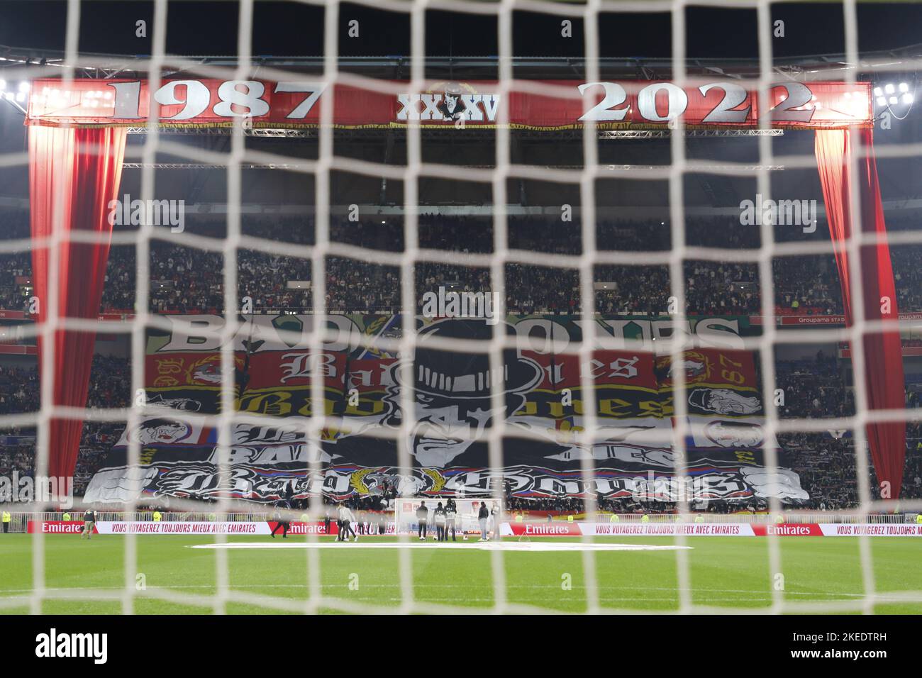 Bad Gones fête ses 35 ans lors du championnat de France de la Ligue 1 entre l'Olympique Lyonnais (Lyon) et l'OGC Nice sur 11 novembre 2022 au stade Groupama de Decines-Charpieu près de Lyon - photo: Romain Biard/DPPI/LiveMedia Banque D'Images