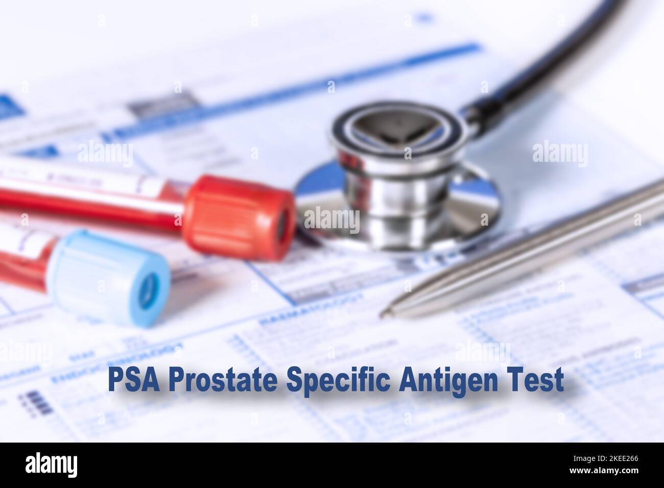Test d'antigène spécifique de la prostate, image conceptuelle Banque D'Images