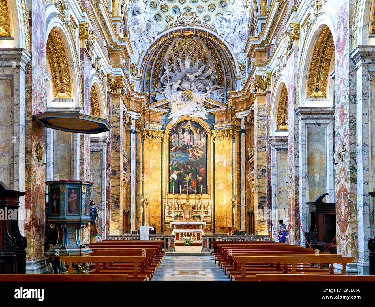 Rome Lazio Italie. L'église Saint-Louis des Français est une église catholique romaine Banque D'Images