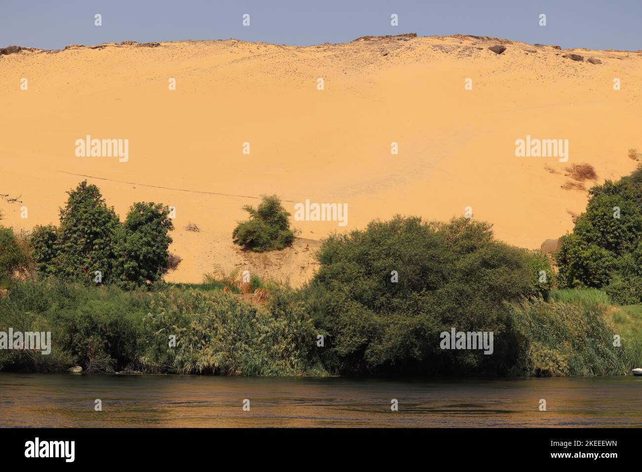 Magnifique paysage de la nature d'Assouan, Egypte Banque D'Images