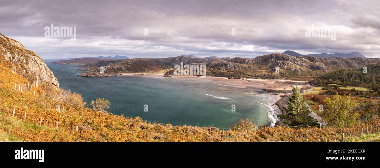 Baie de Guinard sur la côte atlantique du nord-ouest de l'Écosse Banque D'Images