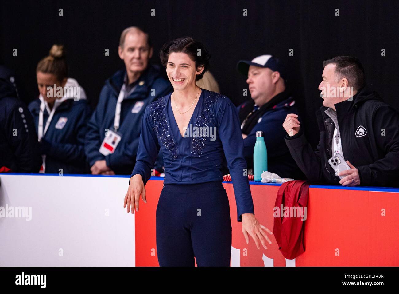 SHEFFIELD, Sheffield. 12th novembre 2022. Corey Circelli du Canada dans la pratique du patinage libre masculin lors du Grand Prix de l'UIP - MK John Wilson Trophée 2022 à ICE Sheffield le samedi 12 novembre 2022. SHEFFIELD, Sheffield. Credit: Taka G Wu/Alay Live News Banque D'Images