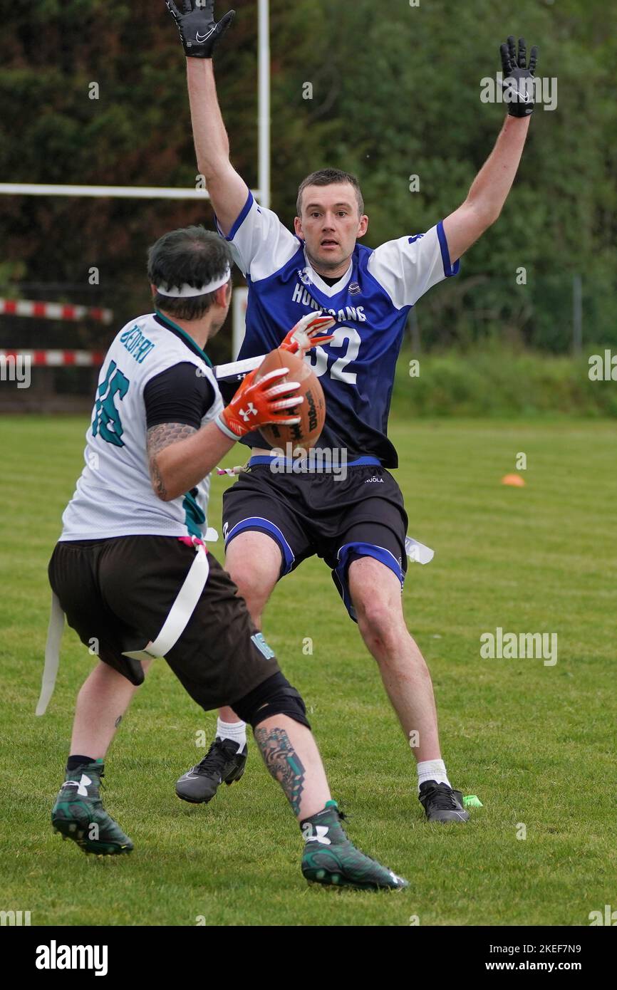 Cardiff Hurricanes Flag football Banque D'Images