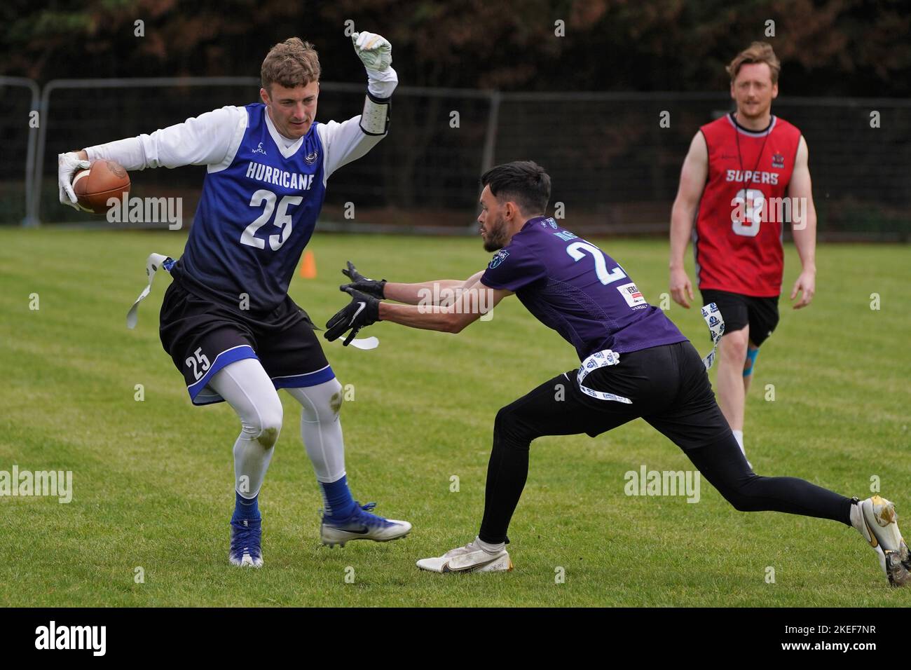 Cardiff Hurricanes Flag football Banque D'Images