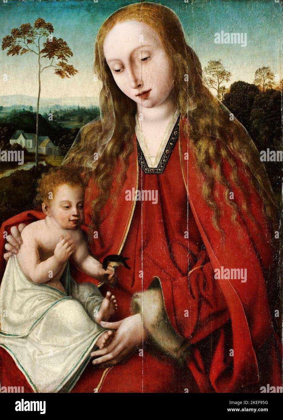 Maître de la Mansi Magdalene, Madonna et l'enfant, Circa 1501-1533, huile sur panneau, Musée Saragosse, Saragosse, Espagne Banque D'Images