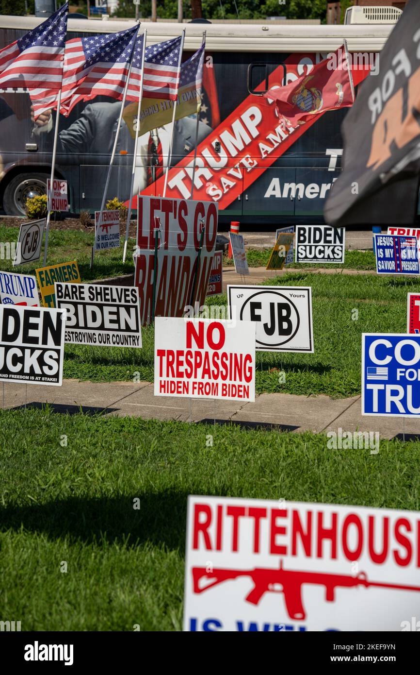 Élections américaines - expressions à « Trump Town » Boonesmill, Virginie Banque D'Images