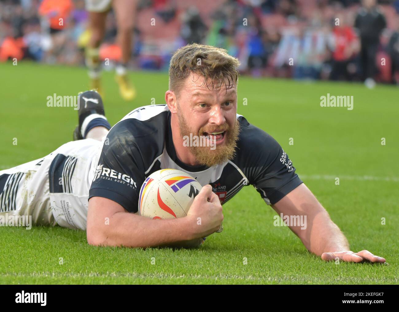 Londres, Royaume-Uni. 12th novembre 2022. Coupe du monde de rugby 2021 demi-finale entre l'Angleterre et les Samoa aux Émirats, Arsenal, Londres, Royaume-Uni sur 12 novembre 2022 (photo de Craig Cresswell/Alamy Live News) Banque D'Images