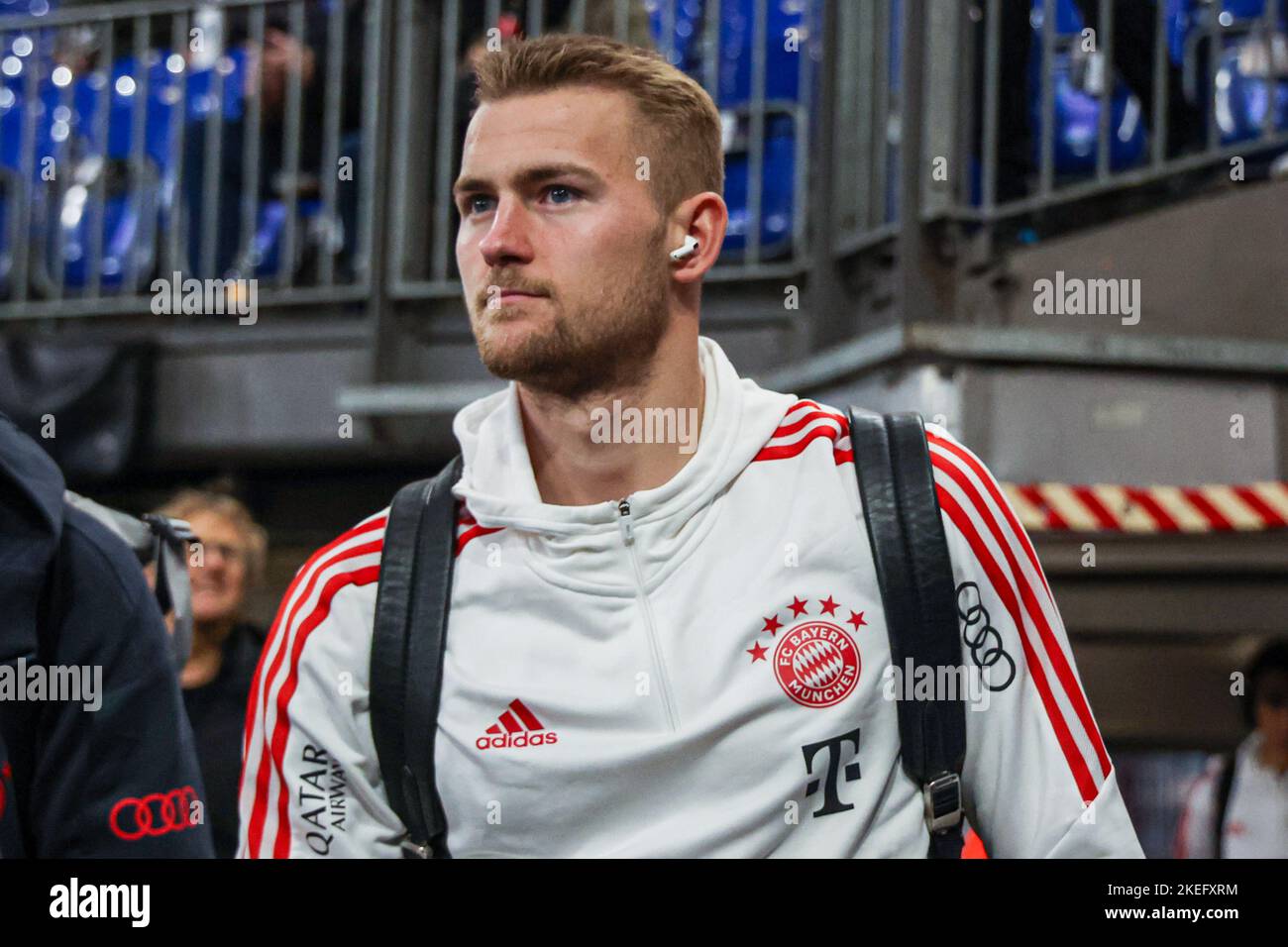 GELSENKIRCHEN, ALLEMAGNE - NOVEMBRE 12: Matthijs de Ligt de Bayern Munchen pendant le match allemand de Bundesliga entre le FC Schalke 04 et Bayern Munchen à Veltins Arena sur 12 novembre 2022 à Gelsenkirchen, Allemagne (photo de Marcel ter Pals/Orange Pictures) Banque D'Images