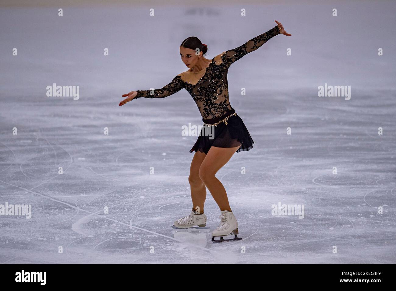 SHEFFIELD, Sheffield. 12th novembre 2022. Nicole Schott, d'Allemagne, participe au programme féminin Short lors du Grand Prix de l'UIP - MK John Wilson Trophée 2022 à ICE Sheffield le samedi 12 novembre 2022. SHEFFIELD, Sheffield. Credit: Taka G Wu/Alay Live News Banque D'Images