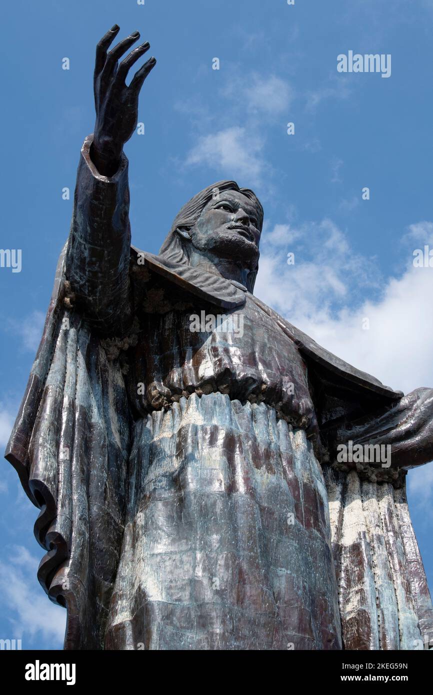 Asie du Sud-est, Timor oriental alias Timor Leste, capitale de Dili. Cristo Rei de Dili, statue du Christ Roi de Dili. Banque D'Images