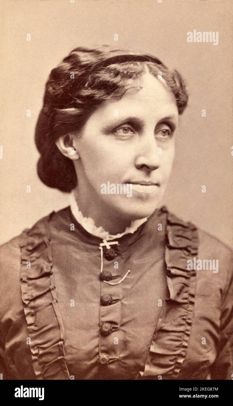 Une photographie de portrait de Louisa May Alcott par George Kendall Warren. 1870. Banque D'Images