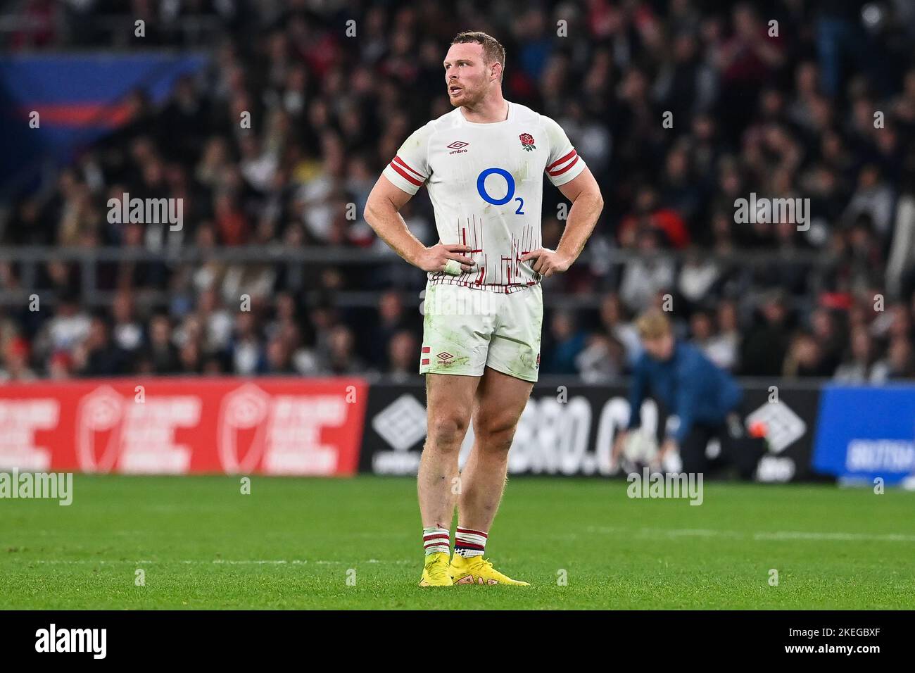 Sam Simmonds d'Angleterre lors de l'automne international match Angleterre contre Japon au stade de Twickenham, Twickenham, Royaume-Uni, 12th novembre 2022 (photo de Craig Thomas/News Images) Banque D'Images