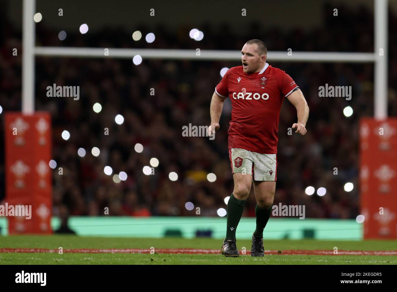 Cardiff, Royaume-Uni. 12th novembre 2022. Ken Owens, du pays de Galles, regarde. Match de rugby de la série des nations d'automne 2022, pays de Galles v Argentine au stade de la Principauté à Cardiff le samedi 12th novembre 2022. photo par Andrew Orchard/Andrew Orchard sports Photography/Alay Live News crédit: Andrew Orchard sports Photography/Alay Live News Banque D'Images