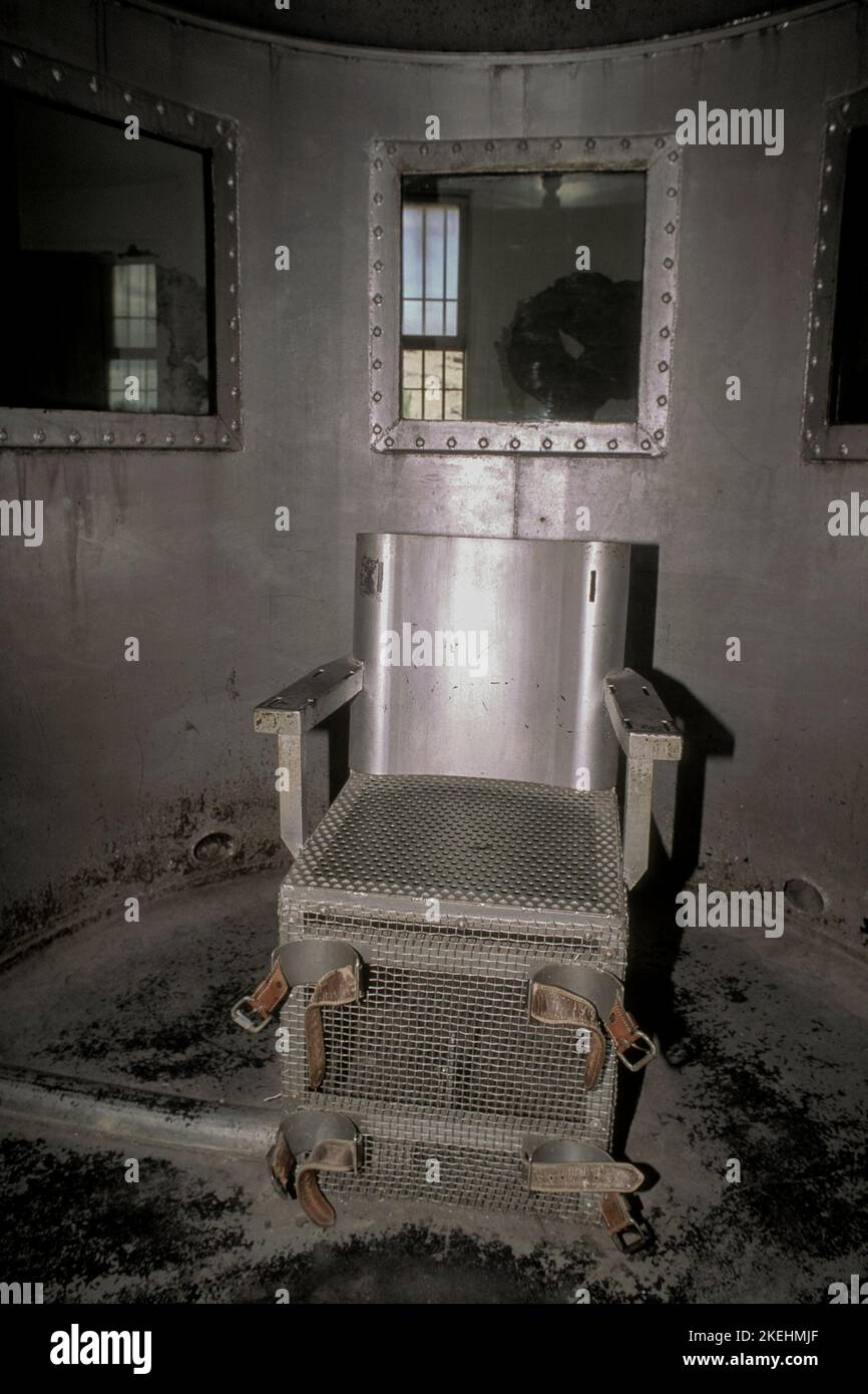 Intérieur de la chambre à gaz Banque D'Images