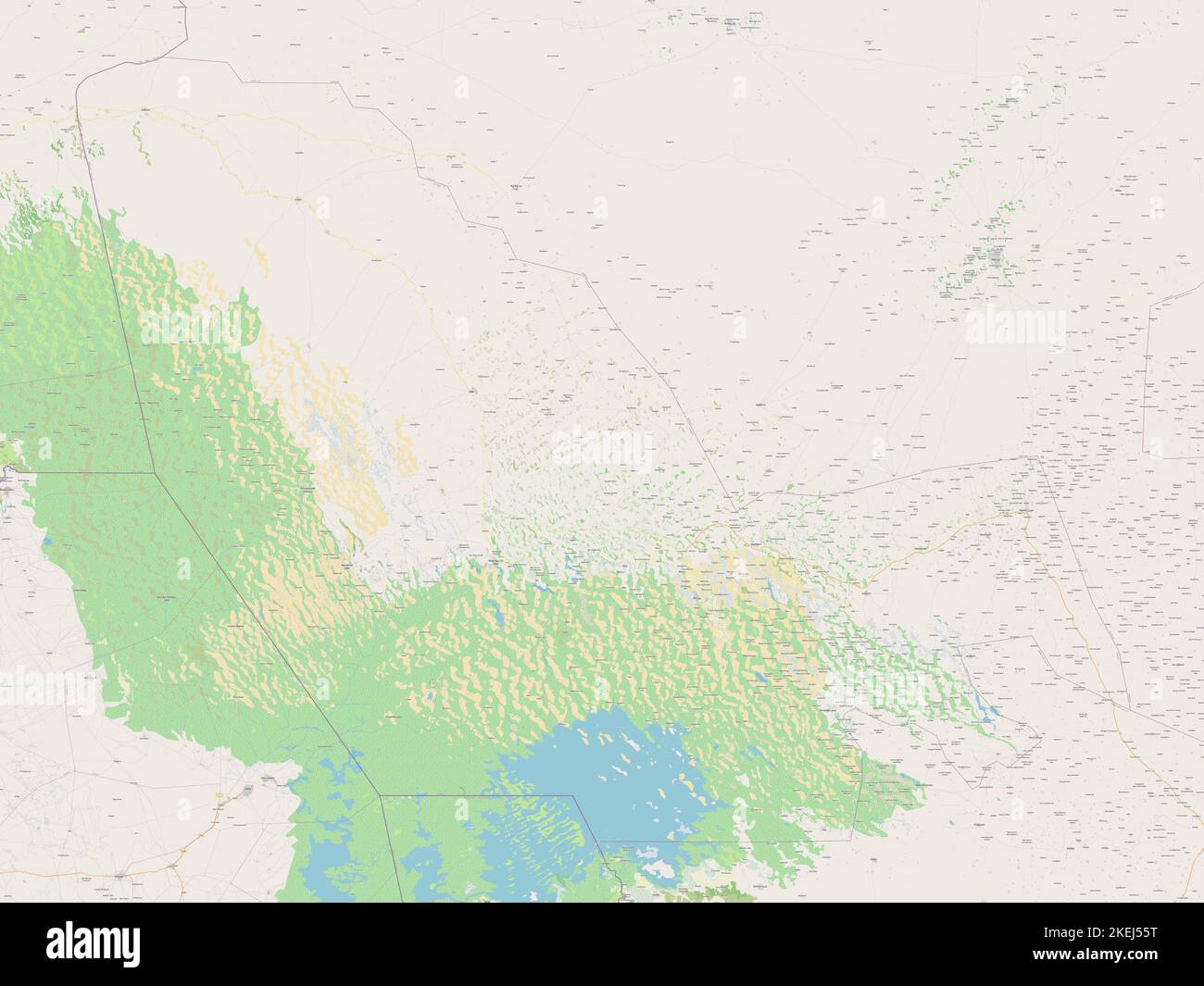 Lac, région du Tchad. Ouvrez la carte des rues Banque D'Images