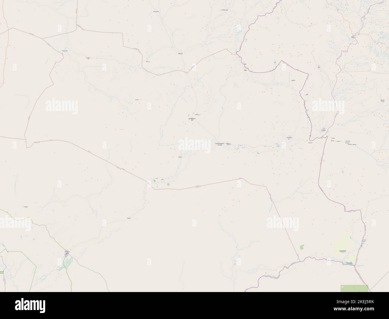 Sila, région du Tchad. Ouvrez la carte des rues Banque D'Images