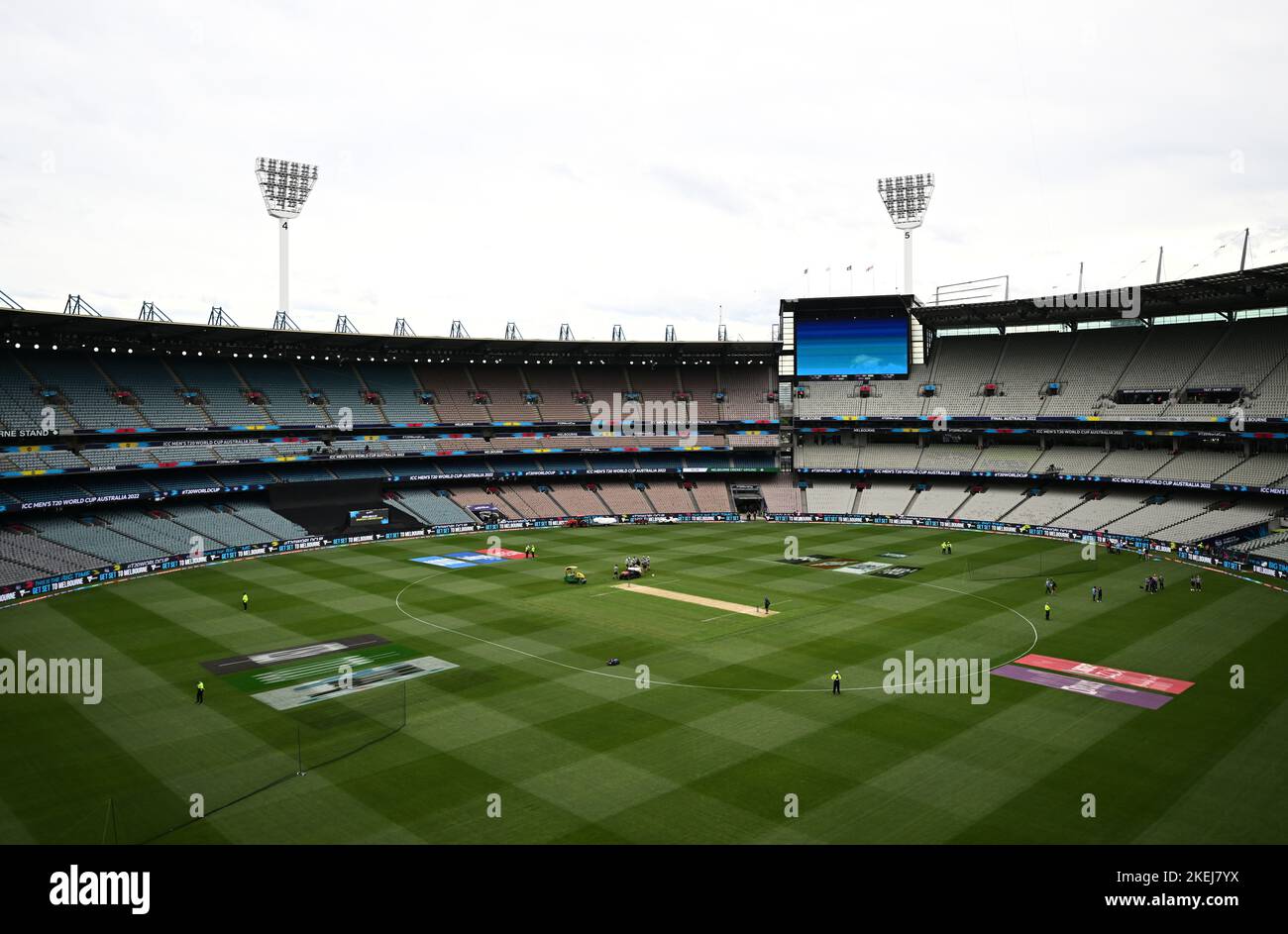 Une vue d'ensemble avant le match de finale de la coupe du monde T20 au Melbourne Cricket Ground, Melbourne. Date de la photo: Dimanche 13 novembre 2022. Banque D'Images