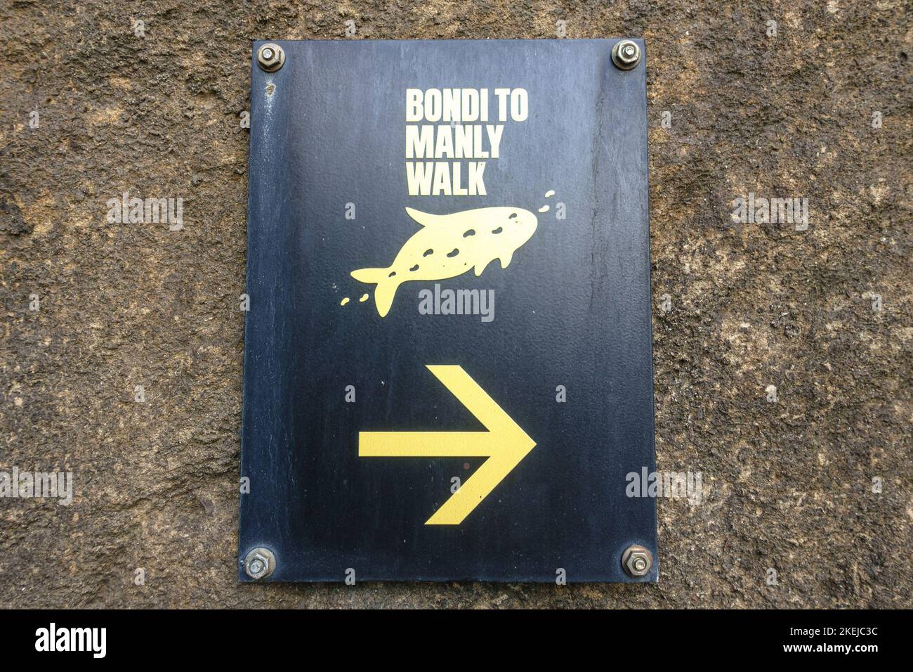 Un panneau pour le Bondi à Manly Walk dans Mosman Bay Banque D'Images