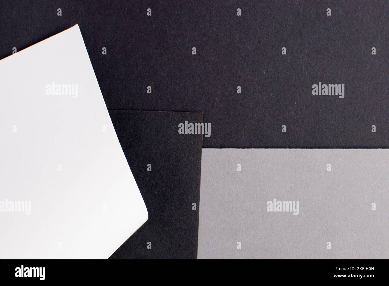 Arrière-plan géométrique abstrait noir, blanc et gris Banque D'Images
