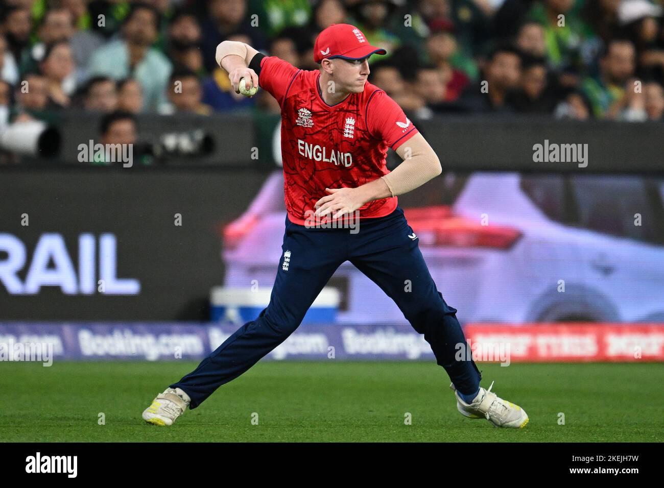 Harry Brook en Angleterre lors du match de finale de la coupe du monde T20 au Melbourne Cricket Ground, Melbourne. Date de la photo: Dimanche 13 novembre 2022. Banque D'Images