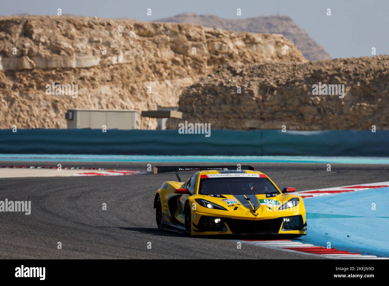 VARRONE NICOLAS, (arg), Corvette Racing, Chevrolet Corvette C8.R, action pendant le Rookie Test du Championnat du monde d'endurance de la FIA 2022 sur le circuit international de Bahreïn sur 13 novembre 2022 à Sakhir, Bahreïn - photo Julien Delfosse / DPPI Banque D'Images