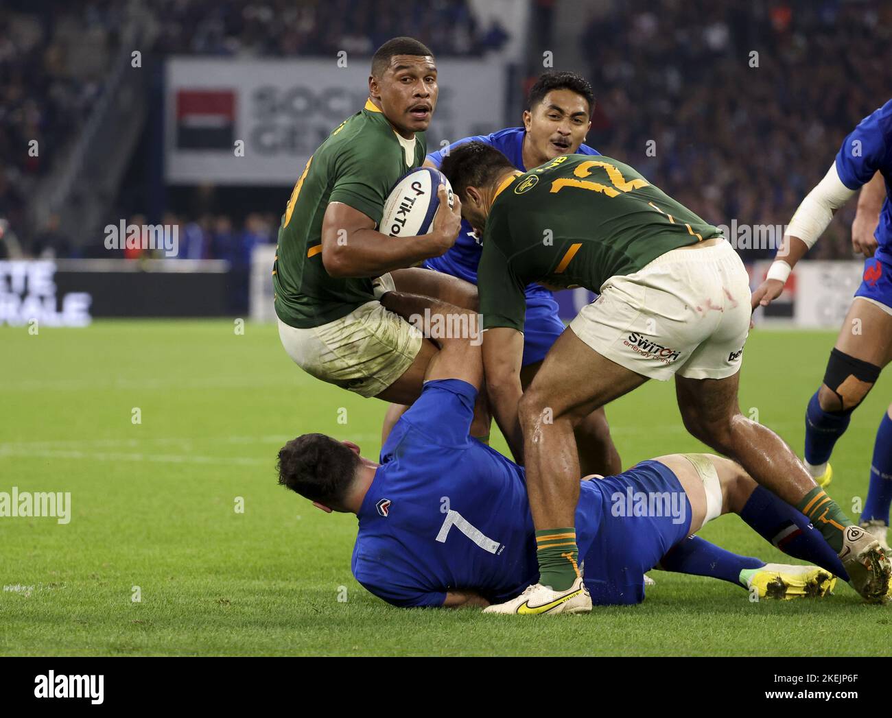 Damian Willemse d'Afrique du Sud lors de la série des Nations d'automne 2022, match de rugby à XV entre la France et l'Afrique du Sud (Springboks) sur 12 novembre 2022 au stade vélodrome de Marseille, France - photo : Jean Catuffe/DPPI/LiveMedia Banque D'Images