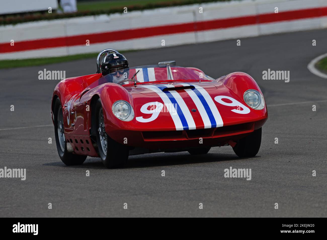 Matteo Panini, Maserati Tipo 61, Birdcage, Graham Hill Celebration, un champion du monde de Formule 1 très célèbre et charismatique, il a remporté son premier F1 TI Banque D'Images