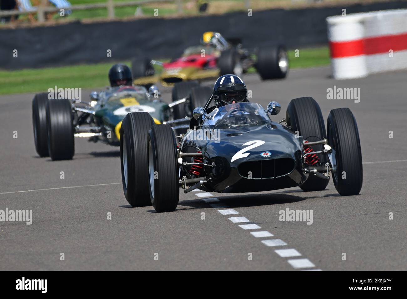 Damon Hill, Brabham P578, Graham Hill Celebration, un champion du monde de Formule 1 célèbre et charismatique, il a remporté son premier titre en F1 il y a 60 ans Banque D'Images