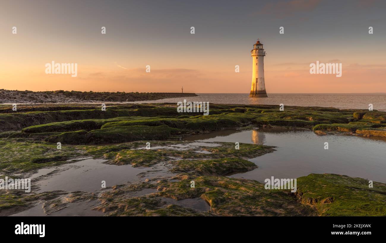 Perchaude Rock Lighthouse, New Brighton Banque D'Images