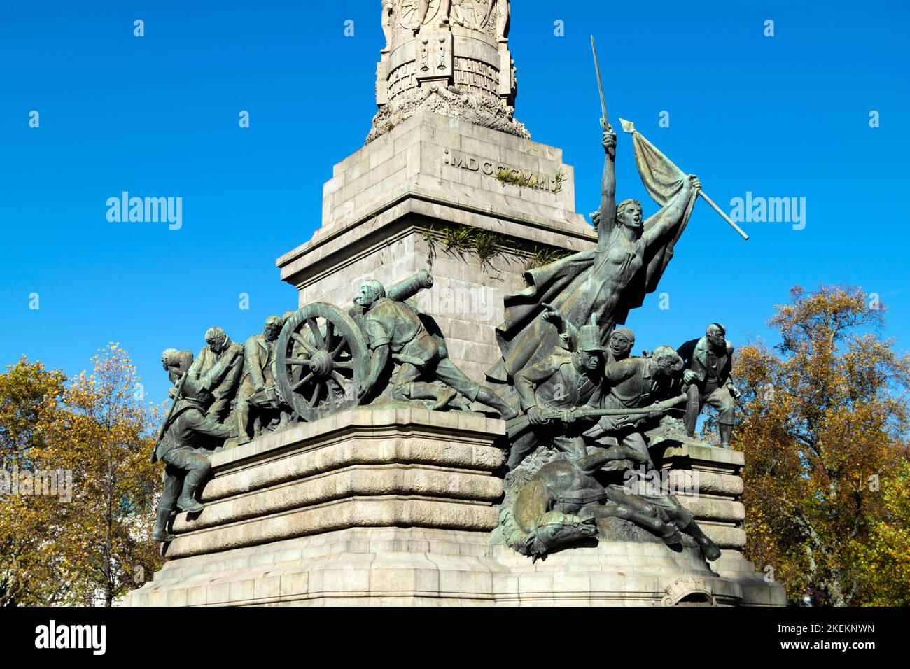 Rotonde da Boavista, Praça de Mouzinho de Albuquerque. Commémore la victoire des Portugais et des Britanniques contre les troupes françaises. Guerre péninsulaire Banque D'Images