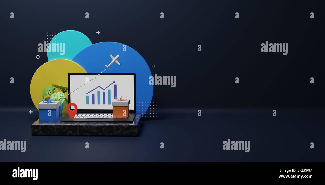 Vente en ligne Banner Design pour Black friday 3D rendu Banque D'Images