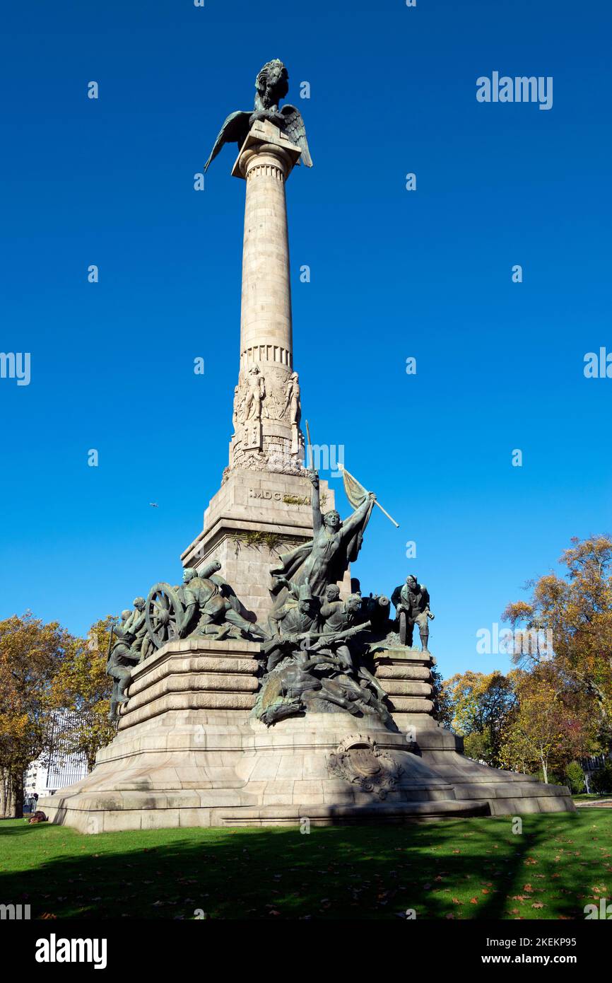 Rotonde da Boavista, Praça de Mouzinho de Albuquerque. Commémore la victoire des Portugais et des Britanniques contre les troupes françaises. Guerre péninsulaire Banque D'Images
