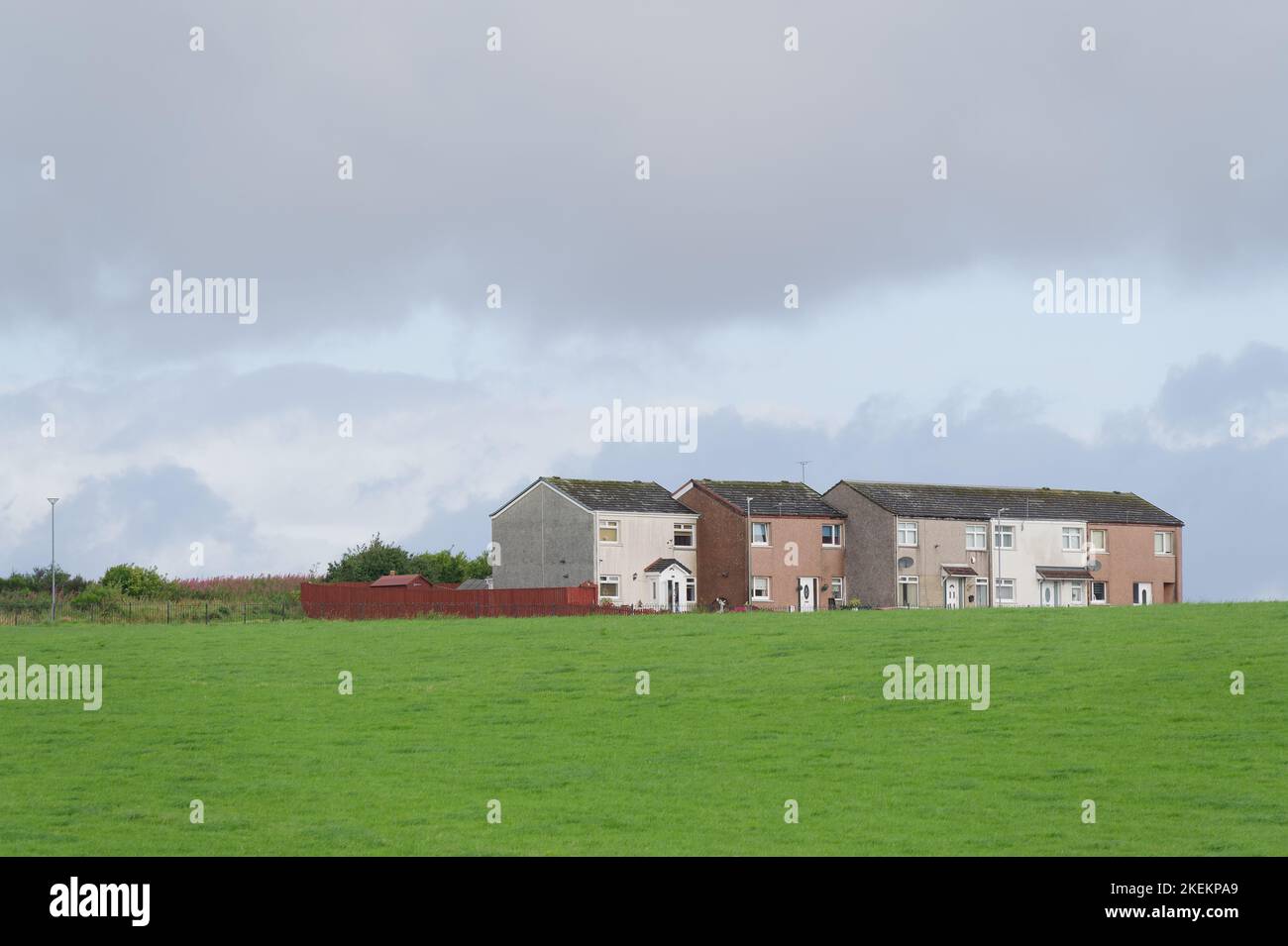 Les appartements du conseil dans les logements pauvres avec de nombreuses questions de protection sociale à Linwood Banque D'Images