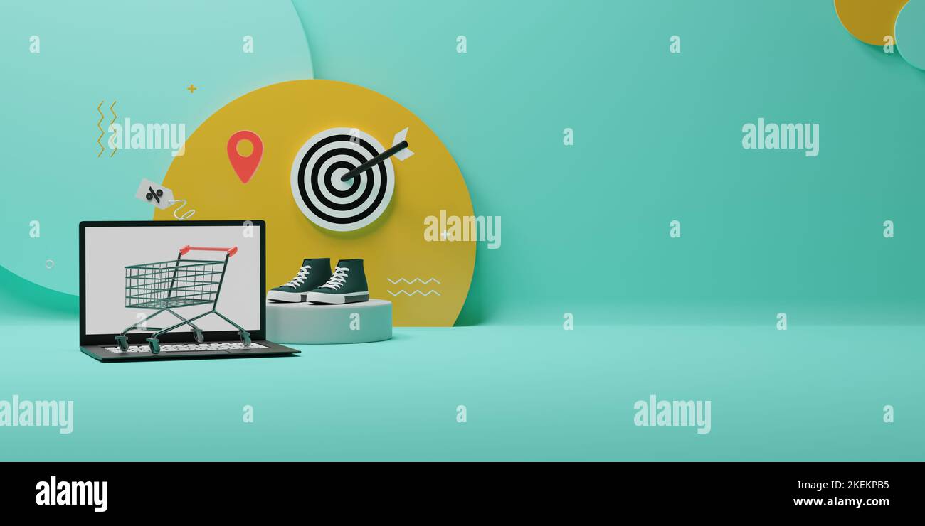 Modèle de solde en ligne avec offre spéciale pour le Vendredi fou Banque D'Images