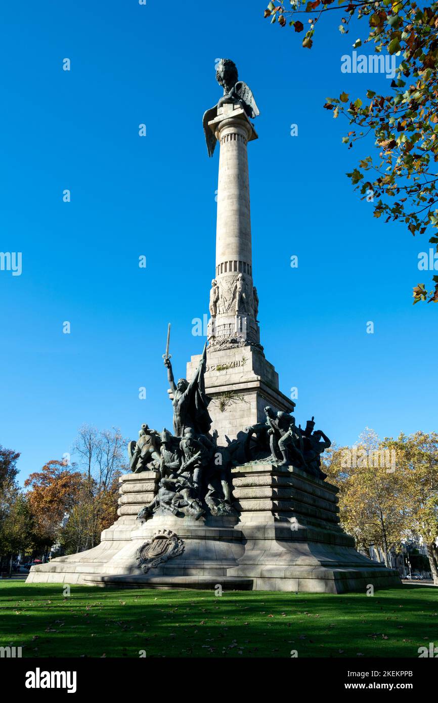 Rotonde da Boavista, Praça de Mouzinho de Albuquerque. Commémore la victoire des Portugais et des Britanniques contre les troupes françaises. Guerre péninsulaire Banque D'Images