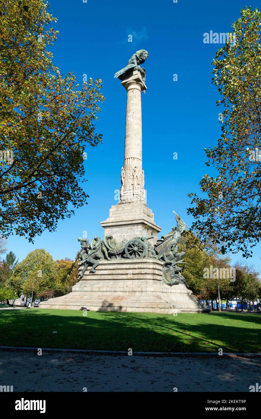 Rotonde da Boavista, Praça de Mouzinho de Albuquerque. Commémore la victoire des Portugais et des Britanniques contre les troupes françaises. Guerre péninsulaire Banque D'Images