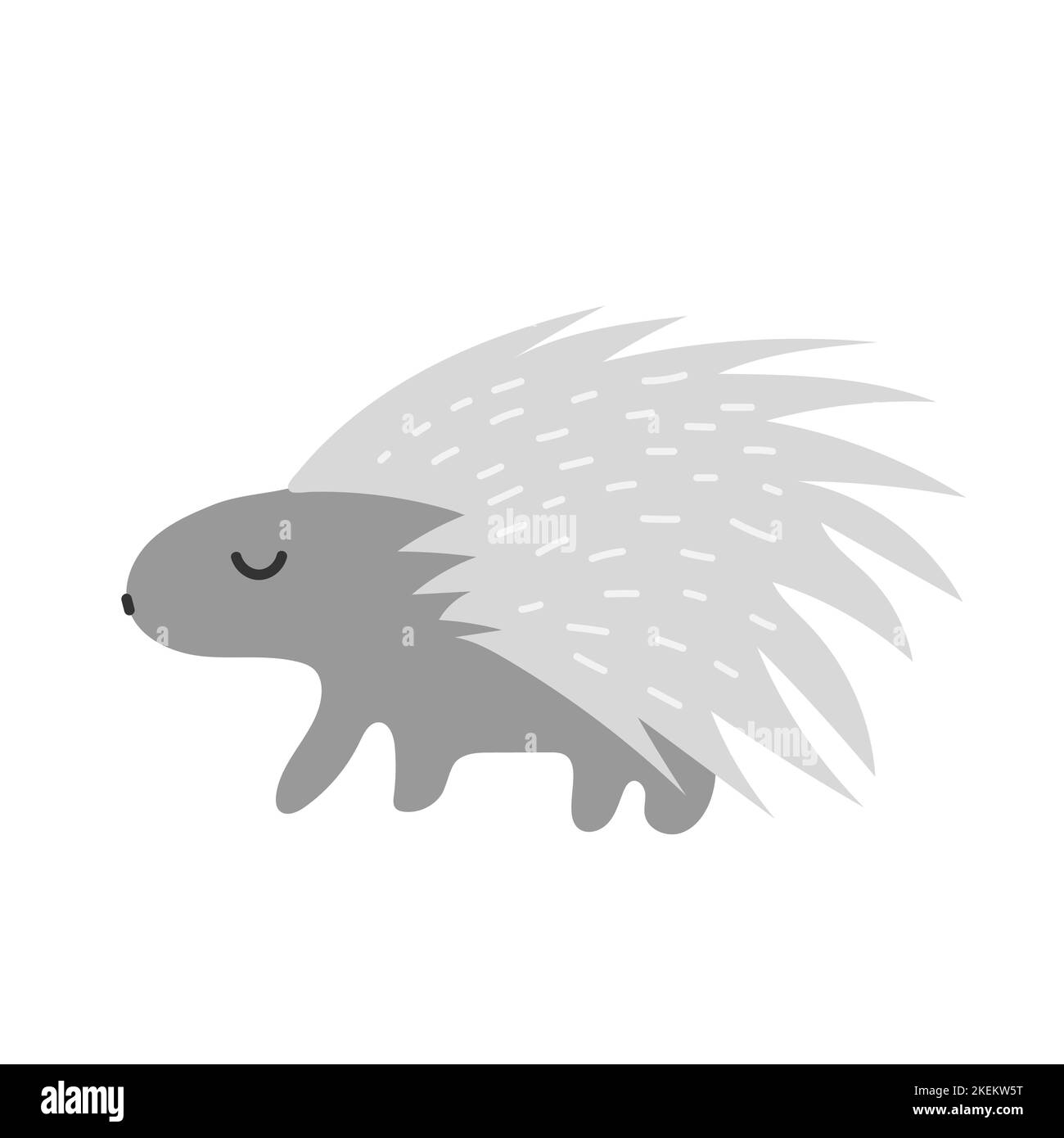 Porcupine vecteur animal africain. Illustration d'un animal Safari sur fond blanc Illustration de Vecteur
