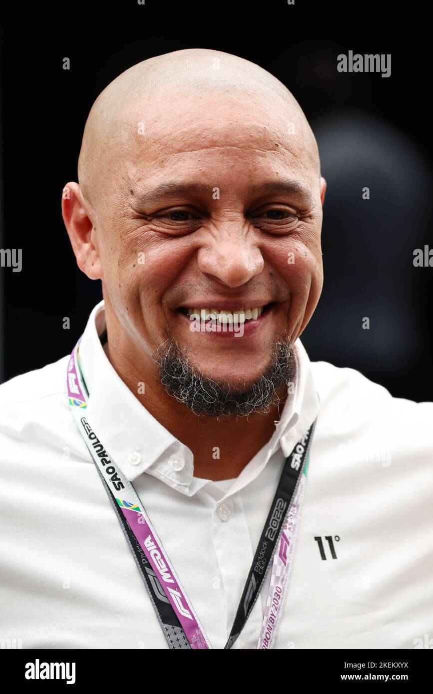 Sao Paulo, Brésil. 13th novembre 2022. Roberto Carlos (BRA) ancien joueur de football. 13.11.2022. Championnat du monde de Formule 1, Rd 21, Grand Prix brésilien, Sao Paulo, Brésil, Jour de la course. Le crédit photo doit être lu : images XPB/Press Association. Crédit : XPB Images Ltd/Alamy Live News Banque D'Images