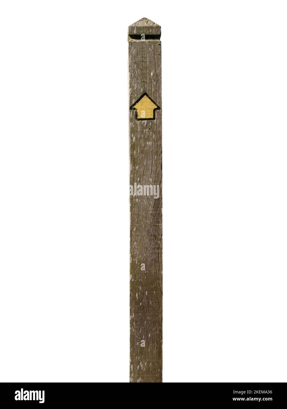 Panneau isolé sans emplacement. Photo prise sur la côte sud des Cornouailles chemin entre Port Isaac et Polzeath. Banque D'Images