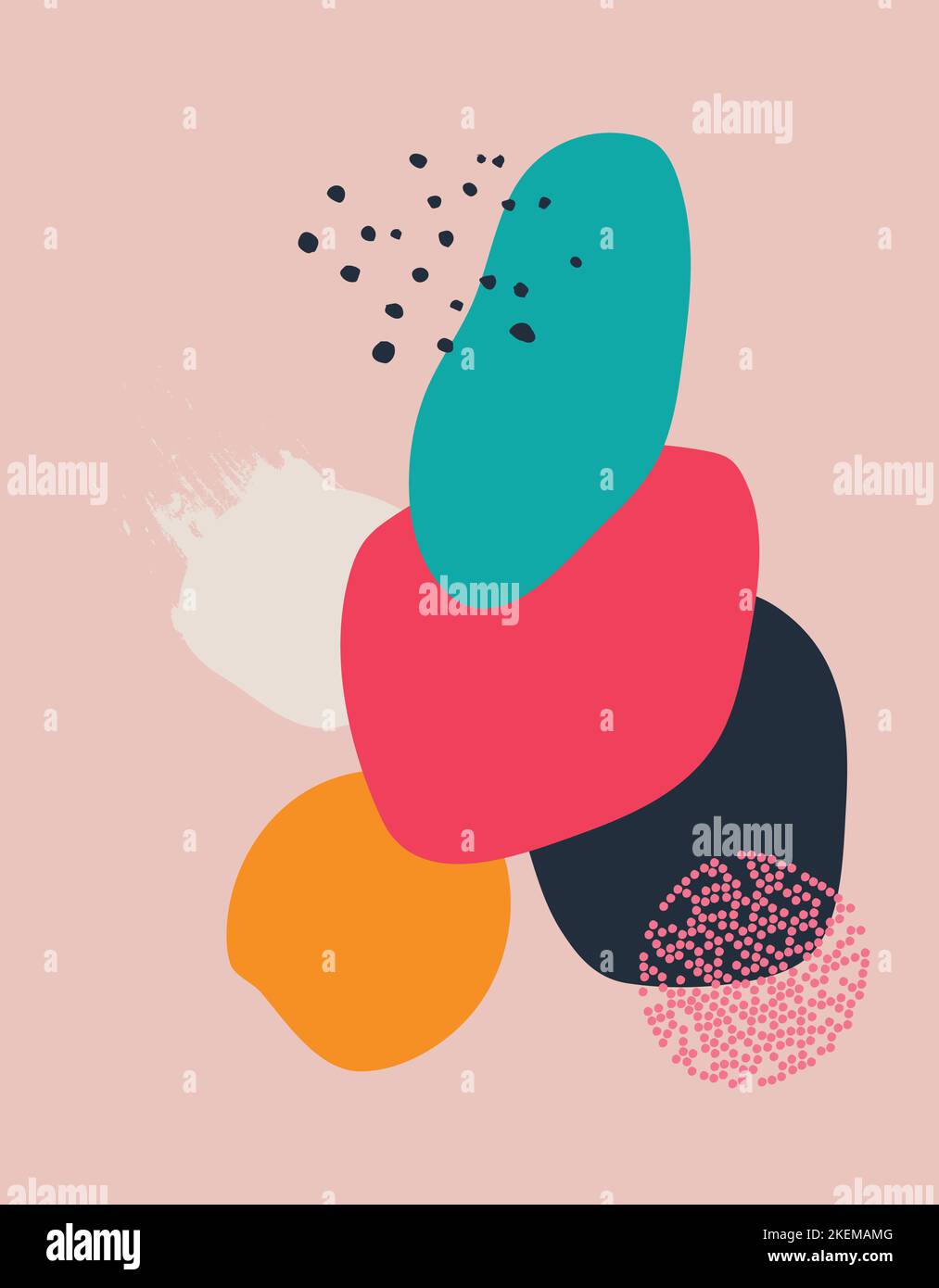 Motif sans couture moderne abstrait. Une illustration moderne dans le style patchwork Illustration de Vecteur