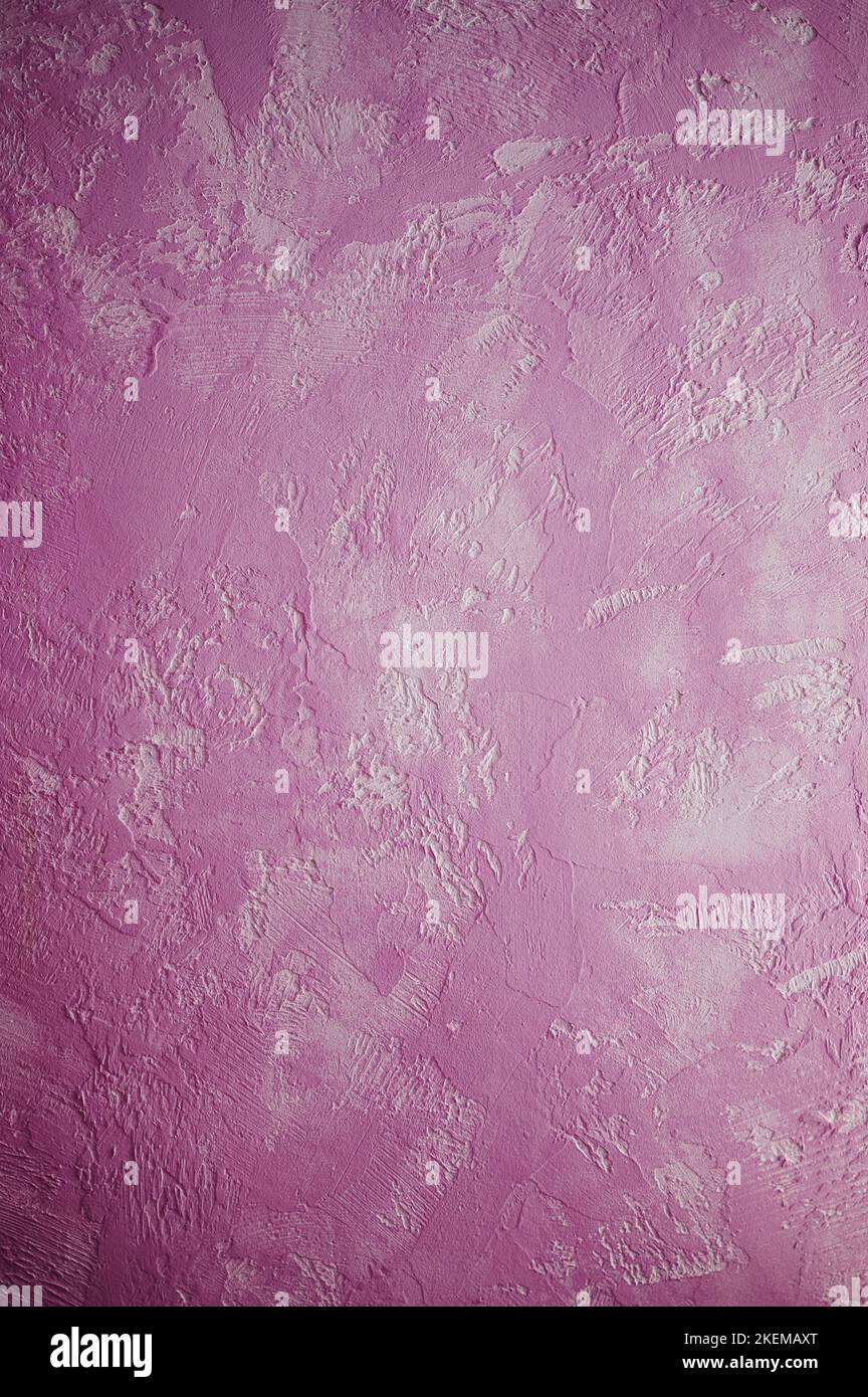 Vue rapprochée de l'arrière-plan mural rose pastel abstrait Banque D'Images