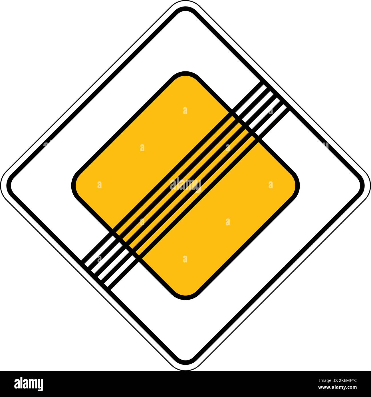 Panneau de signalisation principal Banque d'images vectorielles - Alamy