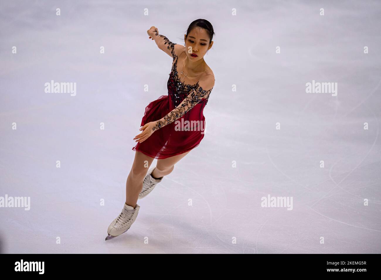 SHEFFIELD, Sheffield. 13th novembre 2022. Mai Mihara du Japon participe au patinage féminin gratuit lors du Grand Prix de l'UIP - MK John Wilson Trophée 2022 à ICE Sheffield le dimanche 13 novembre 2022. SHEFFIELD, Sheffield. Credit: Taka G Wu/Alay Live News Banque D'Images